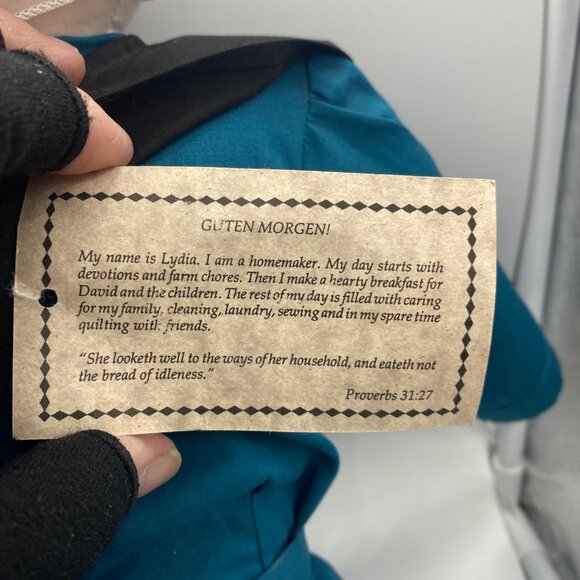 Vtg Katie's Amish Dolls Set Boy Girl Authentic Attire 23" USA Handmade Old Order - Picture 4 of 10